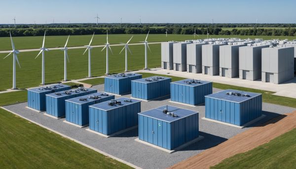 Stocker l'énergie éolienne avec des batteries